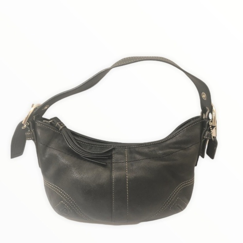Coach black leather soho bag